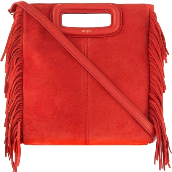 Maje Handbags - Maje Suede Cross-body Fringe Bag